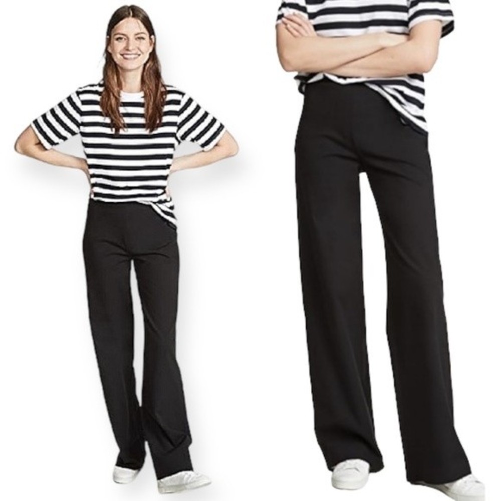 Theory Pants Trousers 2 Bootcut Wide Leg Dress Pants Midrise Black